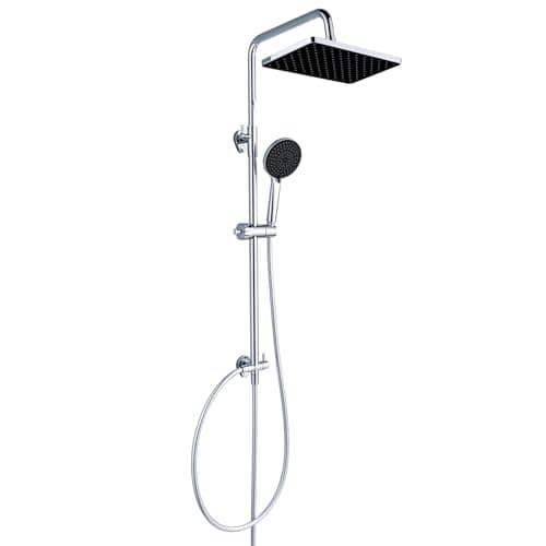 YEAUPE PRO Regendusche 10 Zoll – Edelstahl 304, Hochdruck Kopfbrause mit Selbstreinigenden Düsen und Chromierz[eventscen