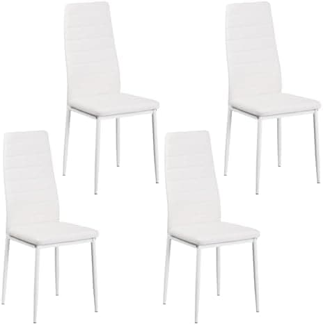 Esszimmergruppe mit 4 Stühlen Esstisch Hochlehner Kunstleder Sitzgruppe für Familie
| 110cm Eiche-Schwarz Tisch + 4 Sch