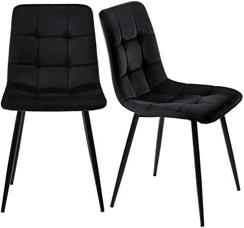 HAUSPROFI Schwarz + Gold Esstisch 5-teiliges Set Küchen Esszimmer Wohnzimmer Sechseckiger Esstisch 115.5x100x75cm mit 4