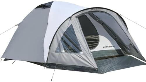 EchoSmile Wasserdicht 3-4 Personen Camping Zelt 5000mm, Ultraleicht für Jahreszeiten-Trekking und Festival-Spiele