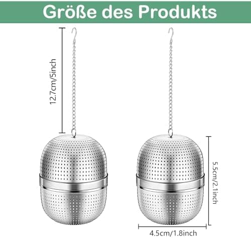 Teeei Edelstahl 304 für Tasse und Tasseteekanne Meisten geeignet Teefilter und Gewürzei