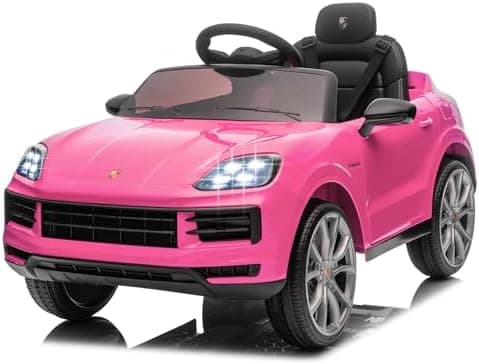 LALAHO Kinder Elektroauto 12V Schwarz mit MP3-Funktion und LED-Leuchten