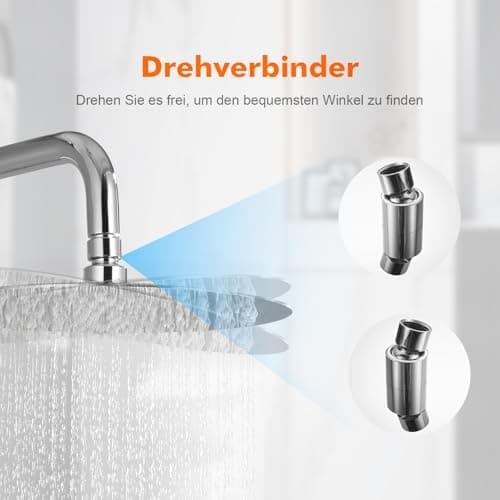 Ibergrif Edelstahl Duschkopf Regendusche 10 Zoll Silber Global Recycled Standard