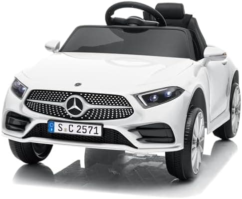 LEADZM Kinder Elektroauto Mercedes Benz CLS 350 - Elektrisch mit MP3, Hupe und LED-Leuchten (CLS Schwarz)