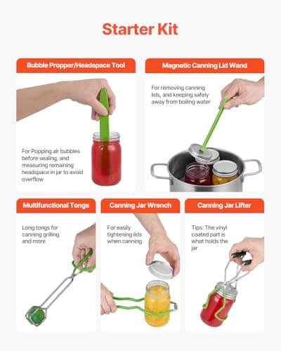 VEVOR Einmachzubehör Starter-Kit für Anfänger
| VEVOR 9-teiliges Einmachwerkzeug-Set zur HeimverEine
| VEVOR Einmachzub