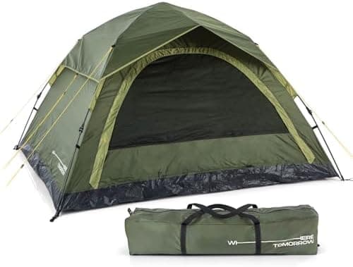 Lumaland Lightweights Pop Up Wurfzelt 2-4 Personen | Ideal für Trekking & Festival | Wasserdicht 210x190x110cm
Lumaland