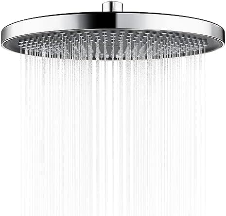 Regenduschkopf YUANNY Wasserspar 10 Zoll Stable ABS Chrom Universal-Kopfbrause Anti-Kalk-Düsen Ø 26 cm