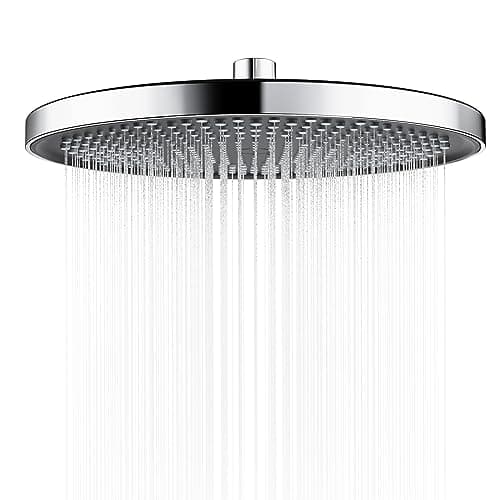 Regenduschkopf YUANNY Wasserspar 10 Zoll Stable ABS Chrom Universal-Kopfbrause Anti-Kalk-Düsen Ø 26 cm