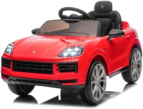 LALAHO Kinder Elektroauto 12V Schwarz mit MP3-Funktion und LED-Leuchten