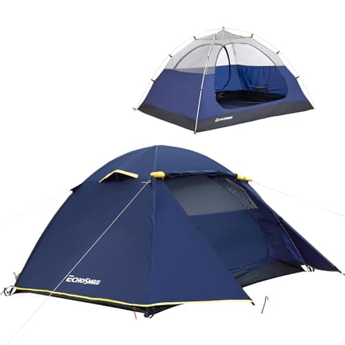 EchoSmile Wasserdichtes Kuppelzelt 2-3 Personen, Ultraleicht & Stabil für Trekking und Outdoor-Events