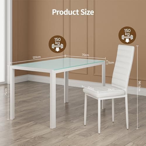 Bealife Esszimmer Set Esstisch 4 Stühle Schwarz