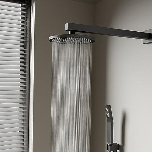 Regenduschkopf YUANNY Wasserspar 10 Zoll Stable ABS Chrom Universal-Kopfbrause Anti-Kalk-Düsen Ø 26 cm