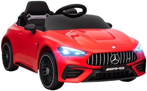 AIYAPLAY Kinder Elektroauto Mercedes-AMG Grau fuht mit Musik & Lichterkranz für 3-6 Jahre