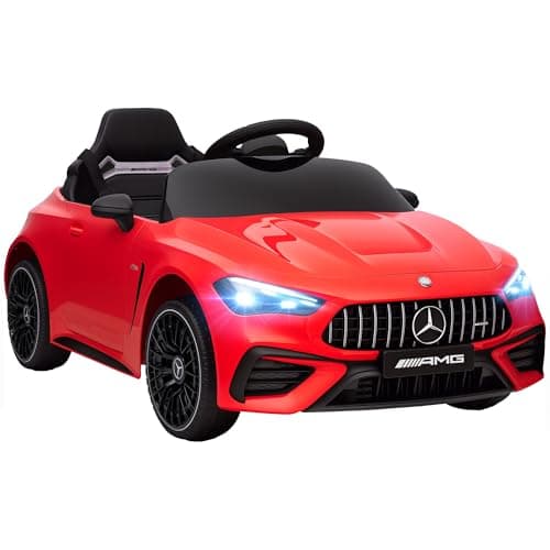 AIYAPLAY Kinder Elektroauto Mercedes-AMG Grau fuht mit Musik & Lichterkranz für 3-6 Jahre