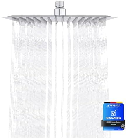 Ibergrif Edelstahl Duschkopf Regendusche 10 Zoll Silber Global Recycled Standard