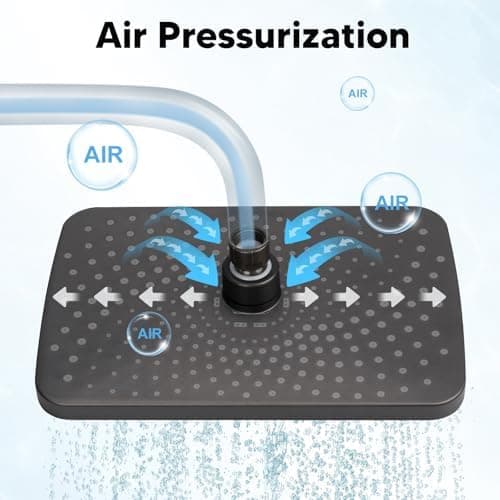 10 Zoll Regendusche mit Verstellbarer Brausekopf für Baden im Haus - Edelstahl 304, Antikalkdüsen & Polierter Regendusc