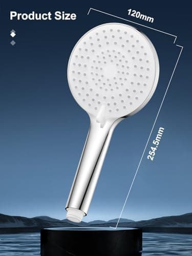 YEAUPE PRO Regendusche 10 Zoll – Edelstahl 304, Hochdruck Kopfbrause mit Selbstreinigenden Düsen und Chromierz[eventscen