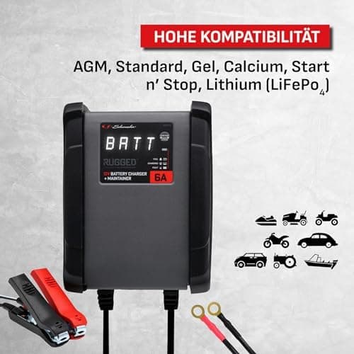 Schumacher Rugged SPX 458 Automatisches und intelligentes Lade- und Erhaltungsgerät - für Motorrad, Auto, Boot, Schutzar