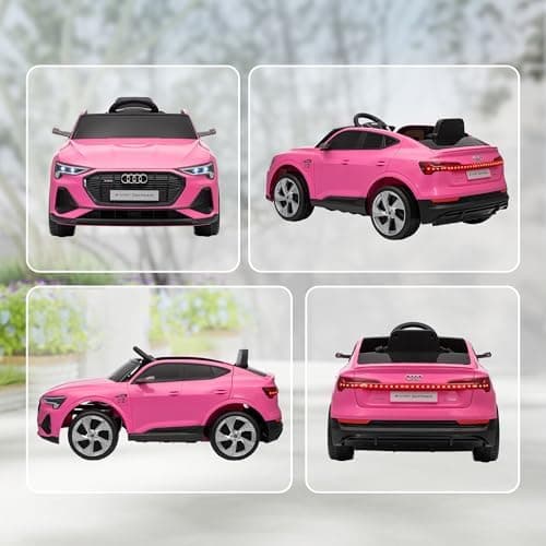 HOMCOM Elektro Kinderauto Audi E-tron, Fernbedienung, Musik, Sicherheitsgurt, Rosa  
HOMCOM Elektro Kinderauto 12V, Elek