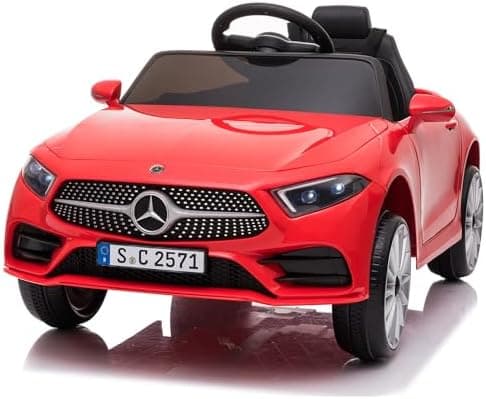 LEADZM Kinder Elektroauto Mercedes Benz CLS 350 - Elektrisch mit MP3, Hupe und LED-Leuchten (CLS Schwarz)