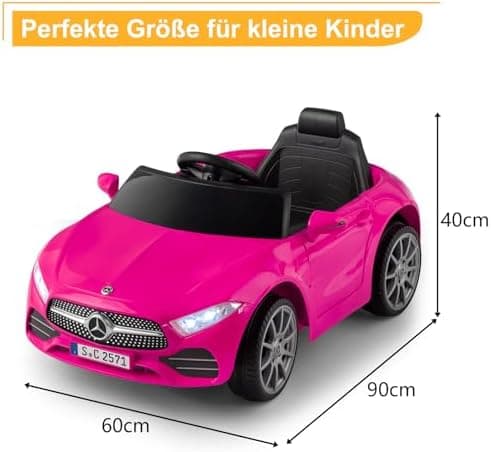 LEADZM Kinder Elektroauto Mercedes Benz CLS 350 - Elektrisch mit MP3, Hupe und LED-Leuchten (CLS Schwarz)