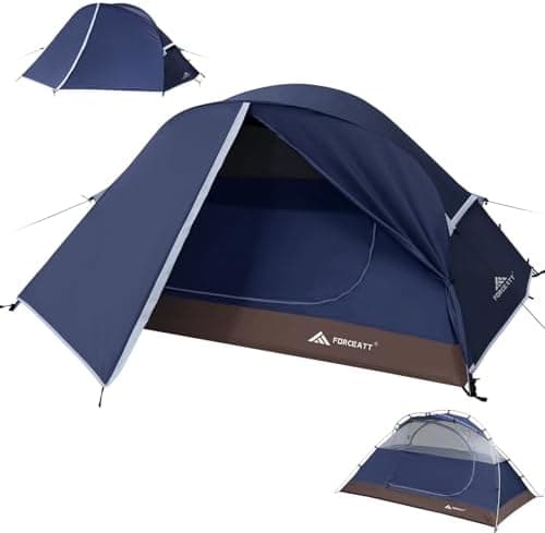 Forceatt Campingzelt 2 bis 3 Personen 4 Jahreszeiten | Ultraleicht für Camping und Rucksackreisen | Doppeltüren, Wasserd