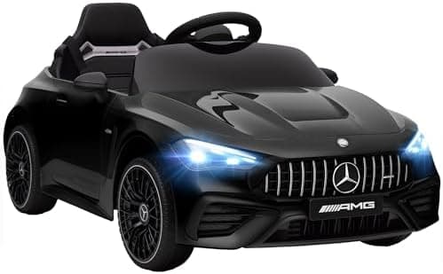 AIYAPLAY Kinder Elektroauto Mercedes-AMG Grau fuht mit Musik & Lichterkranz für 3-6 Jahre