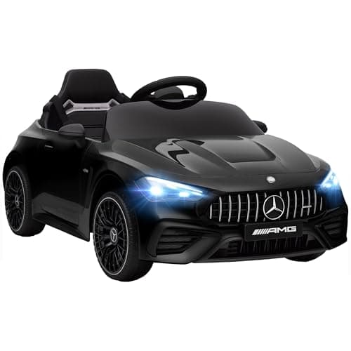 AIYAPLAY Kinder Elektroauto Mercedes-AMG Grau fuht mit Musik & Lichterkranz für 3-6 Jahre