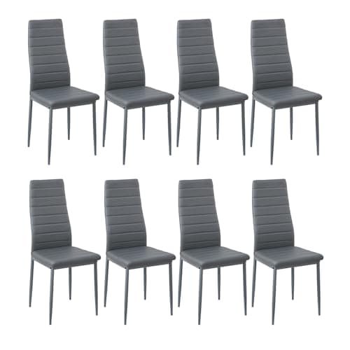 Esszimmergruppe mit 4 Stühlen Esstisch Hochlehner Kunstleder Sitzgruppe für Familie
| 110cm Eiche-Schwarz Tisch + 4 Sch