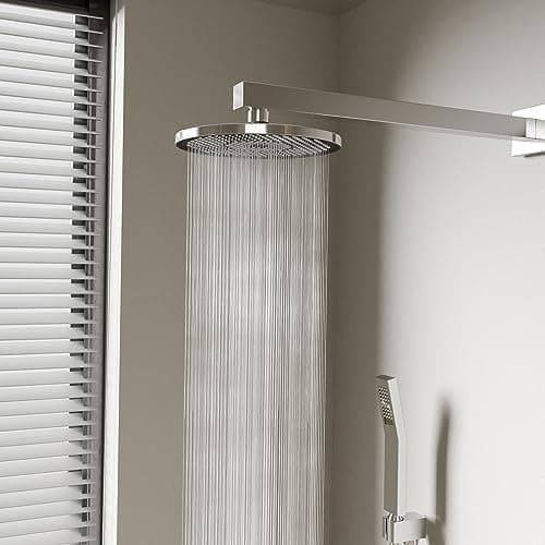 Regenduschkopf YUANNY Wasserspar 10 Zoll Stable ABS Chrom Universal-Kopfbrause Anti-Kalk-Düsen Ø 26 cm