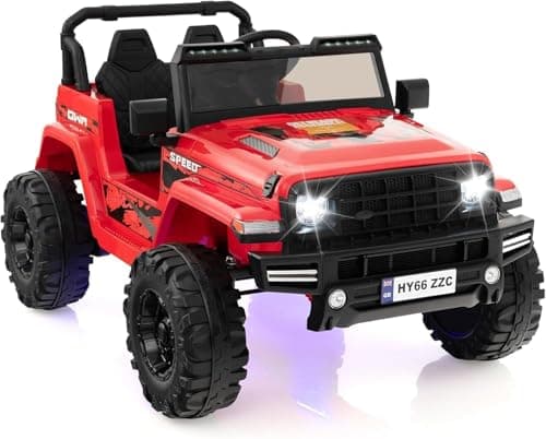 DREAMADE 24V Kinder Elektroauto Rosa: 2 Sitzer, Fernbedienung, Hupe, LED-Leuchtungen & Musik für Kleinkinder ab 3 Jahren