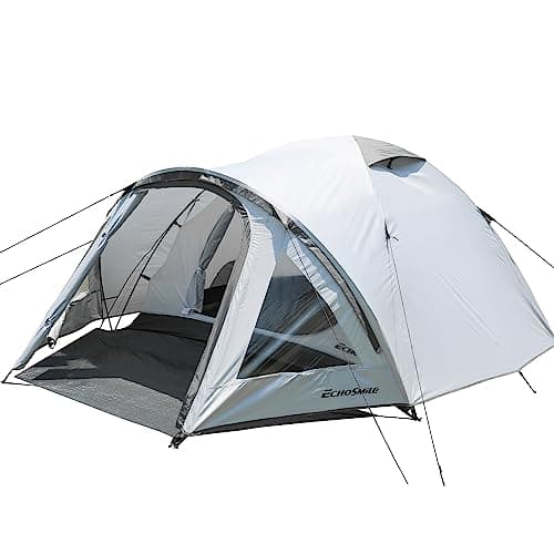 EchoSmile Wasserdicht 3-4 Personen Camping Zelt 5000mm, Ultraleicht für Jahreszeiten-Trekking und Festival-Spiele