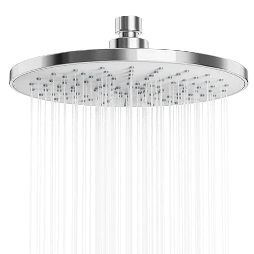 Regenduschkopf YUANNY Wasserspar 10 Zoll Stable ABS Chrom Universal-Kopfbrause Anti-Kalk-Düsen Ø 26 cm
