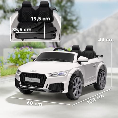 HOMCOM Kinder Elektroauto für 3-5 Jährige mit 2,4 G Fernbedienung, Rot