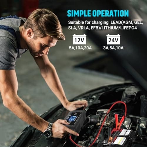 SolaMr 15A Auto-Batterie-Ladegerät, 12V und 24V Smart Automatic Battery Maintainer - P15
SolaMr 15A Erhaltungsladegerät