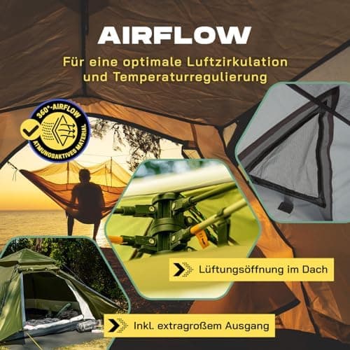 Lumaland 2-3 Personen Pop Up Camping Zelt | 4 Jahreszeiten Igluzelt | Leicht, Wasserdicht & Robust