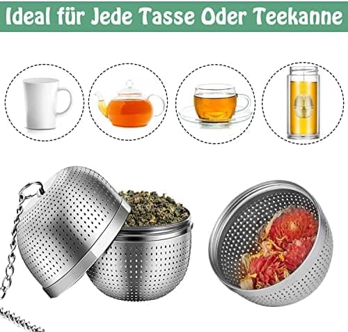 Teeei Edelstahl 304 für Tasse und Tasseteekanne Meisten geeignet Teefilter und Gewürzei