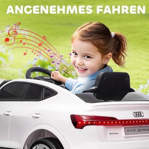 HOMCOM Elektro Kinderauto Audi E-tron, Fernbedienung, Musik, Sicherheitsgurt, Rosa  
HOMCOM Elektro Kinderauto 12V, Elek