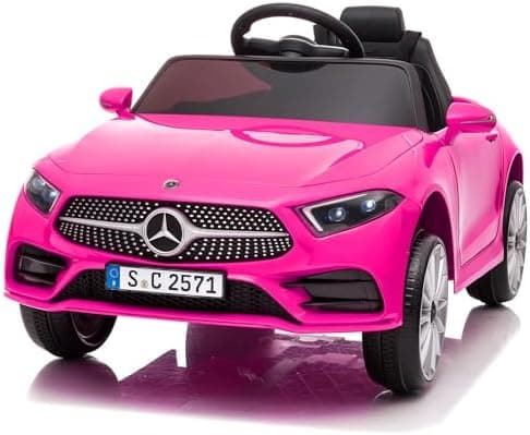 LEADZM Kinder Elektroauto Mercedes Benz CLS 350 - Elektrisch mit MP3, Hupe und LED-Leuchten (CLS Schwarz)