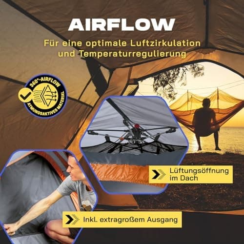 Lumaland Lightweights Pop Up Wurfzelt 2-4 Personen | Ideal für Trekking & Festival | Wasserdicht 210x190x110cm
Lumaland