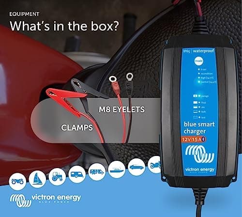 Victron Energy Blue Smart Batterie Ladegerät - Autobatterie Ladegerät - Hocheffizient und einfach zu bedienen - IP65 ges
