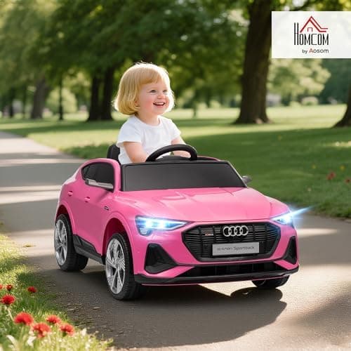HOMCOM Elektro Kinderauto Audi E-tron, Fernbedienung, Musik, Sicherheitsgurt, Rosa  
HOMCOM Elektro Kinderauto 12V, Elek