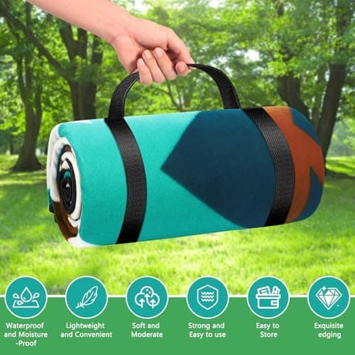 XXL Picknickdecke 200x200cm – wasserdicht und isoliert, perfekt für 4–6 Personen, weiche Garten- und Campingmatte mit Tr