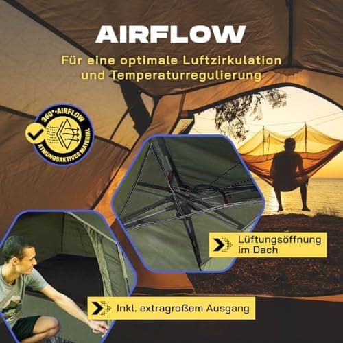 Lumaland Lightweights Pop Up Wurfzelt 2-4 Personen | Ideal für Trekking & Festival | Wasserdicht 210x190x110cm
Lumaland