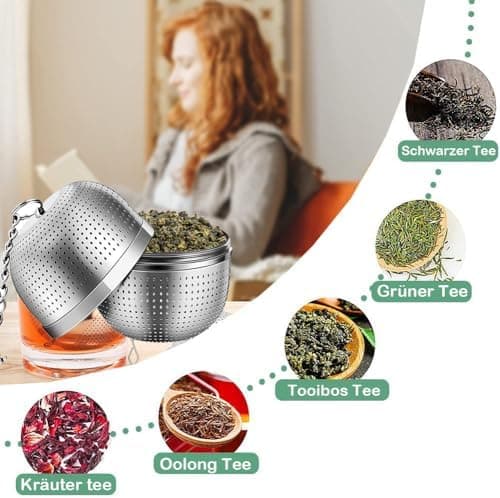 Teeei Edelstahl 304 für Tasse und Tasseteekanne Meisten geeignet Teefilter und Gewürzei