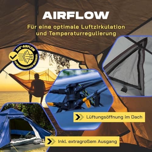 Lumaland 2-3 Personen Pop Up Camping Zelt | 4 Jahreszeiten Igluzelt | Leicht, Wasserdicht & Robust