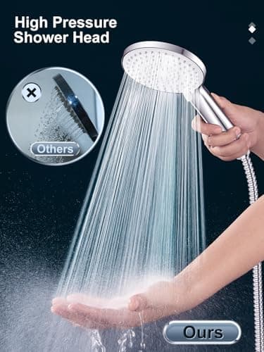 YEAUPE PRO Regendusche 10 Zoll – Edelstahl 304, Hochdruck Kopfbrause mit Selbstreinigenden Düsen und Chromierz[eventscen