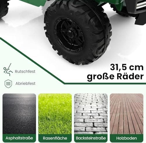 DREAMADE 24V Kinder Elektroauto Rosa: 2 Sitzer, Fernbedienung, Hupe, LED-Leuchtungen & Musik für Kleinkinder ab 3 Jahren