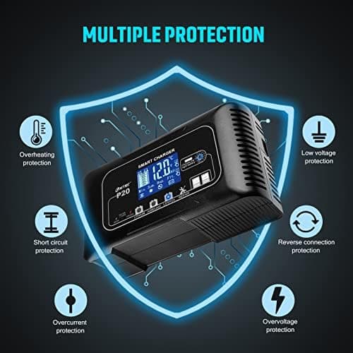 SolaMr 15A Auto-Batterie-Ladegerät, 12V und 24V Smart Automatic Battery Maintainer - P15
SolaMr 15A Erhaltungsladegerät