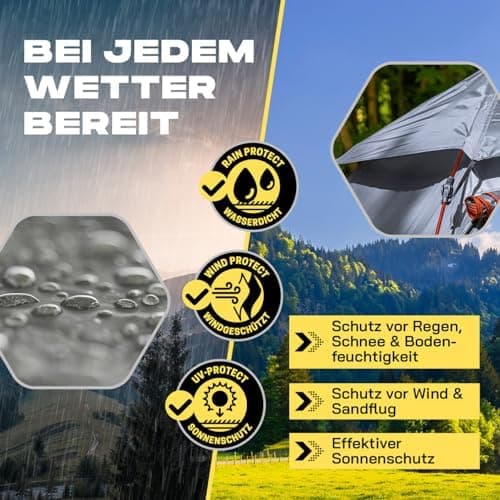 Lumaland 2-3 Personen Pop Up Camping Zelt | 4 Jahreszeiten Igluzelt | Leicht, Wasserdicht & Robust